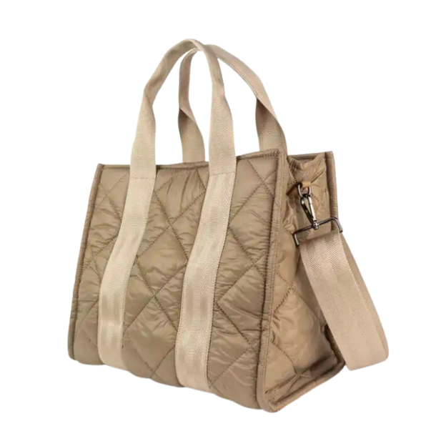 Structured Tote in Tan